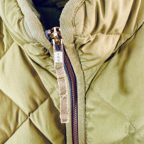 J.CREW Excursion‎ Olive Green Quilted Down Vest Womans Size XS - Picture 3 of 10
